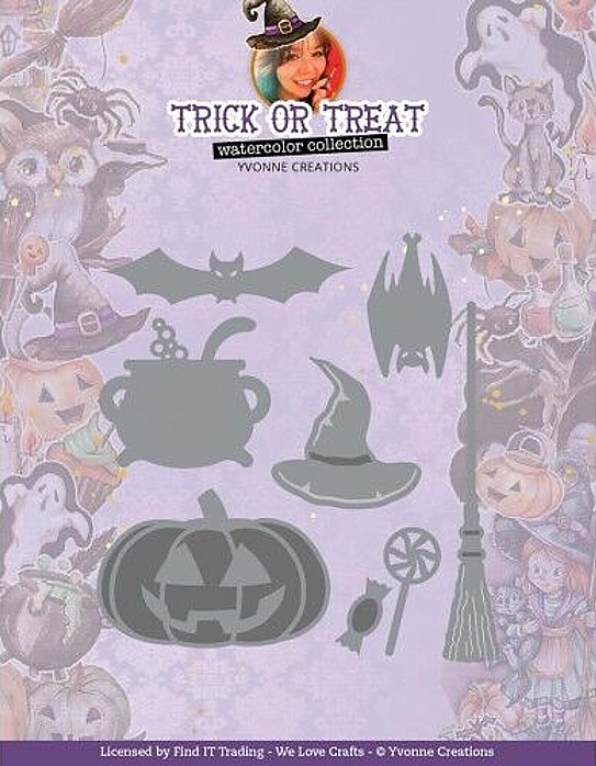 Dies - Yvonne Creations - Trick or Treat - Happy Halloween