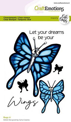 Clearstamps A6 Carla Creaties - Butterflies