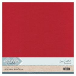 Scrap Kerstrood Linnenkarton 30,5x30,5 cm